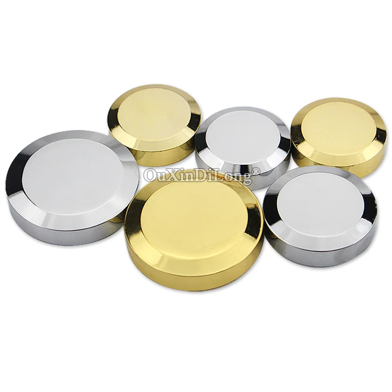 

European 200PCS Pure Brass Chrome Advertising Nails Acrylic Billboard Glass Mirror Nails Decorative Caps+Copper Ring+Screw+Shim