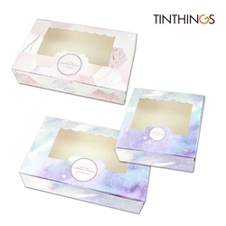 20PCS Gift Box With Window Galaxy Star Wedding Gift Box For Cake Candy Food Cookie Packaging Box Gift Wedding Favors Supplier