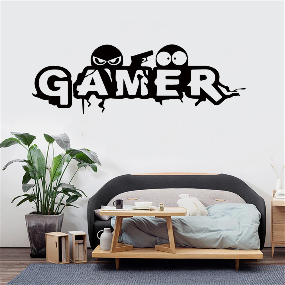 Creative Gamer Wall Sticker for boy Children's room decoration Mural Art Decals wallpaper Cartoon Game room stickers