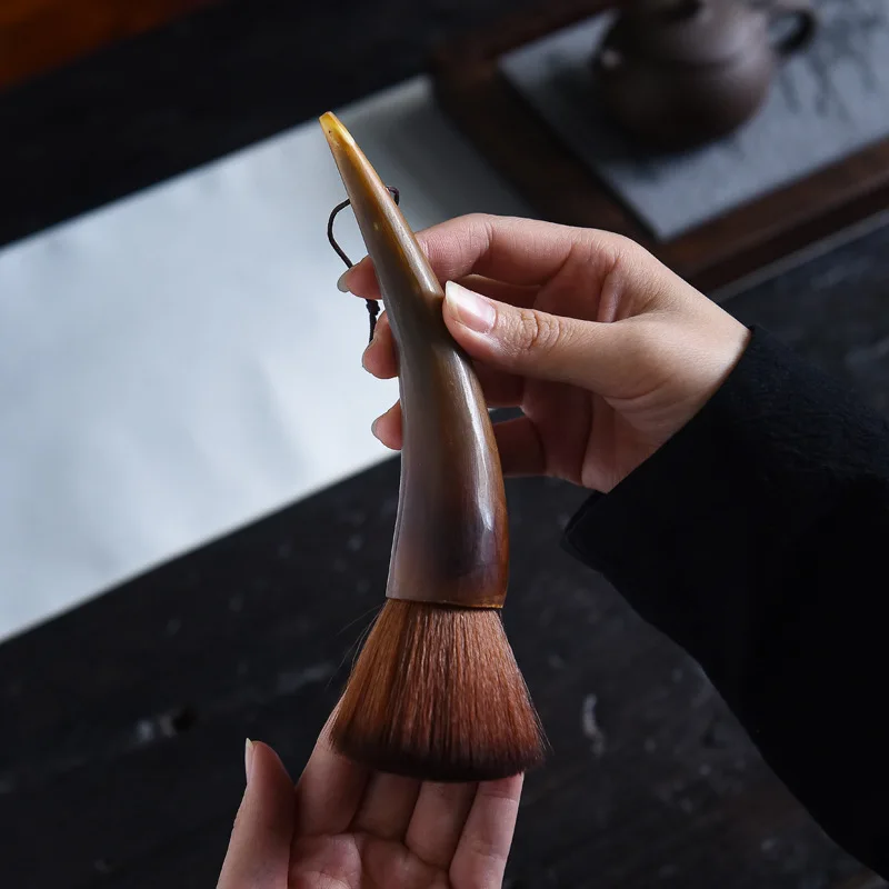 

Kung Fu Tea Utensils Tea Ceremony No Lint Tea Brush Horn Pot Maintenance Pen Tea Brush Pen Clean Washed Household Tea Whisk