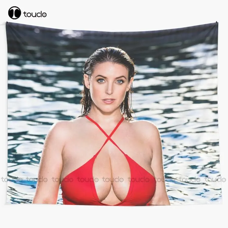 New Angela White Sexy Models And Pornstars Tapestry High Quality Tapestry Blanket Tapestry Bedroom Bedspread Decoration