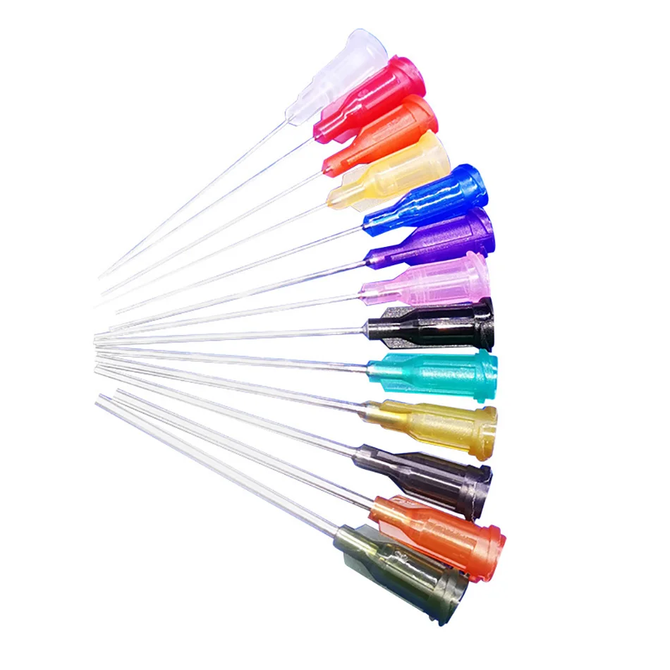 25pcs 1.5 Inch Screw Precision Tips Liquid Dispenser Syringe Blunt Needle Stainless Steel Tube 14G 20G 30G,Glue Dispensing
