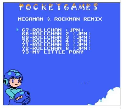 สำหรับMegaMan1-6 RockMan1-6 73in1-NTSC & PALเกม 60 Pinsสีเหลืองเกม