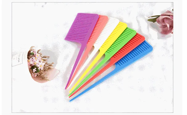 12pcs Highlighting Hair Comb ABS Weaving Highlighting Hair Comb for Dyeing Tail Combs Brush Separate Parting for Hair