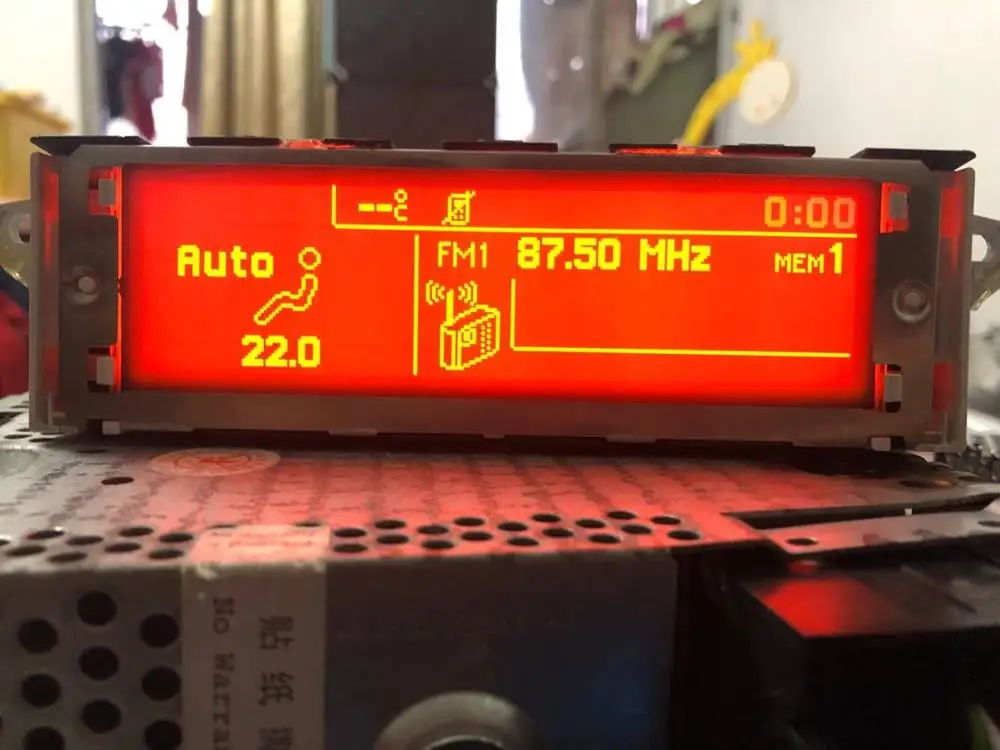 5 Menu For Peugeot Screen Support USB Dual-zone Air AC Bluetooth Display Red Monitor 12 pin 307 407 408 C4 C5 Car Display Screen