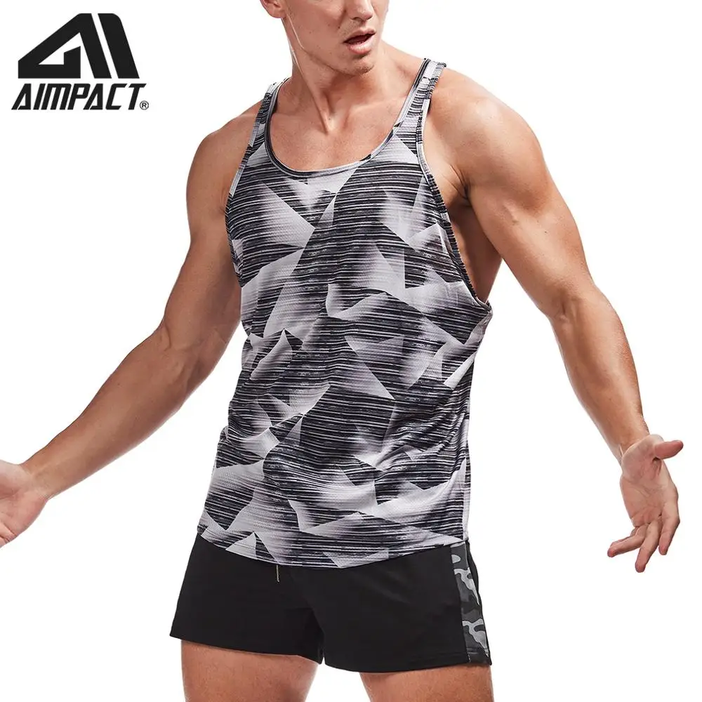Aimpact Men's Athletic Sports Vest Running Fitness Quick-drying Breathable Undershirt Basketball Training Sleeveless Tank Tops