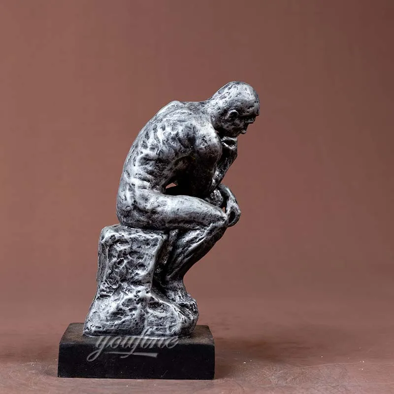 24cm Bronze Thinker Statue The Thinker Sculpture by Rodin Bronze Thinking Man Art Sculpture For Home Office Decor Crafts