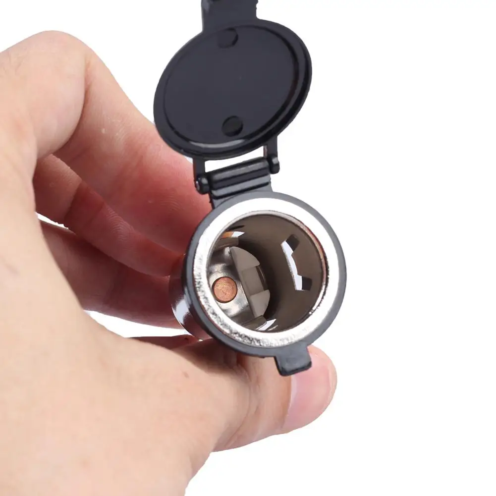 12V-24V Car Auto Motorcycle Cigarette Lighter Power Plug Socket Auto  Cigarette Lighter Female Socket with Waterproof Cover Case