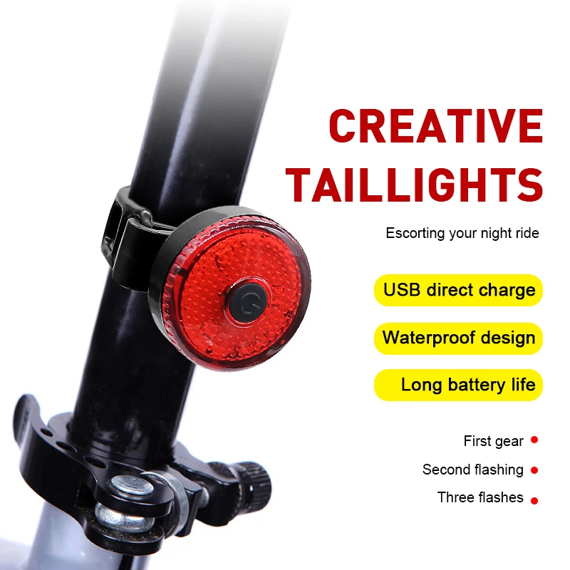 Bicycle Taillights Intelligent Sensor Brake Lights USB Charge MTB Mountain Road Bike Rear Taillight Cycling Lamp Bike Accessorie