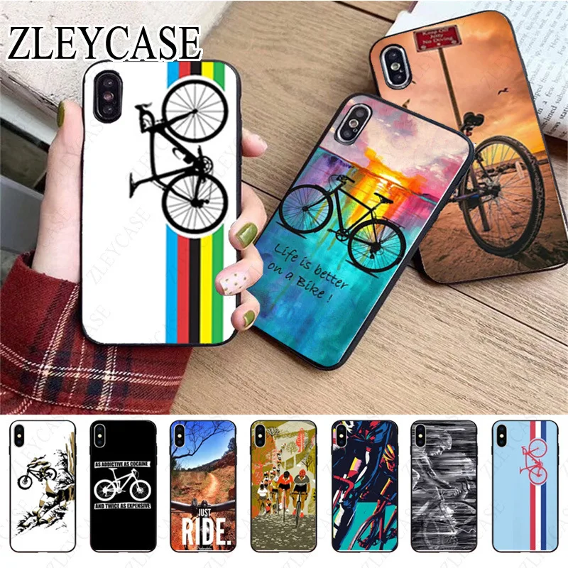 bike bicycle cycling art Phone Case For iphone 13pro 14pro 15pro 12pro 11pro xs max 7 8 XR 12mini 15plus 13mini SE 2020 cover