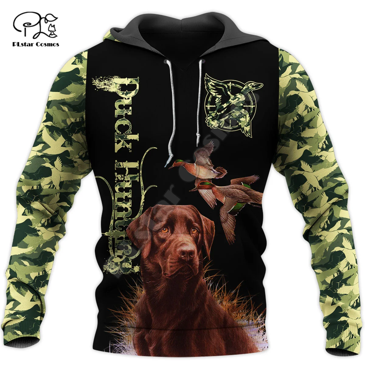 PLstar Cosmos Camo Animal Hunter Dog Pheasant Duck Hunting Tattoo 3DPrint Men/Women Streetwear Harajuku Jacket Funny Hoodies A-1