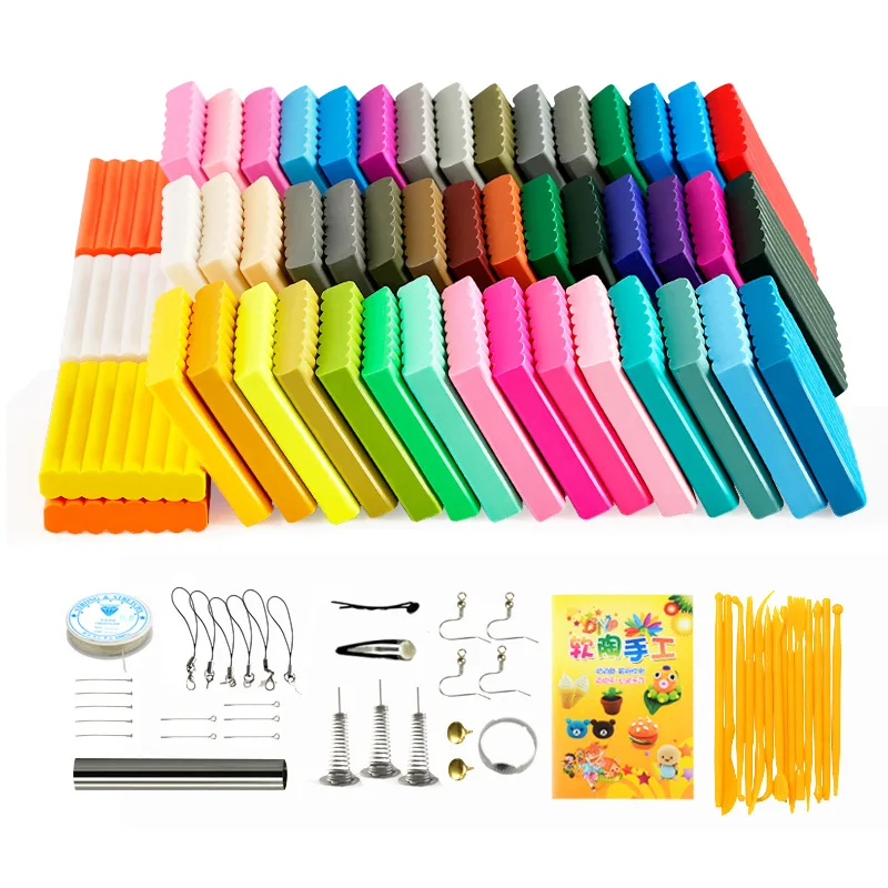 24/36/50 Colors Polymer Clay Fimo DIY Soft Clay Set Molding Craft Oven Bake Clay Blocks Montessori Early Education Toy For Kids