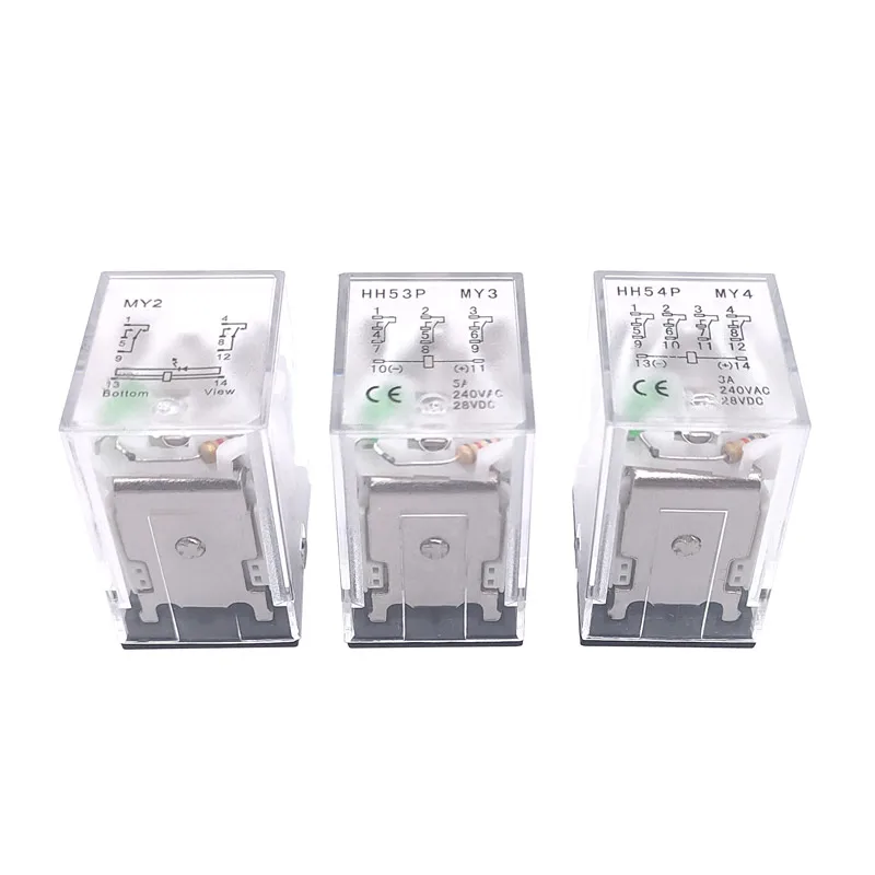 HH52P/HH53P/HH54P Miniature Coil Generalel ectromagnetic Intermediate  NO NC DC 6V 12V 24V AC 220V Relay Switch