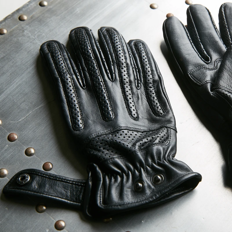 

Мужские ретро-перчатки из овчины для мотоциклистов, из натуральной кожи, совместимые с сенсорными экранами, осенне-зимние, для вождения, в стиле Fetal Male