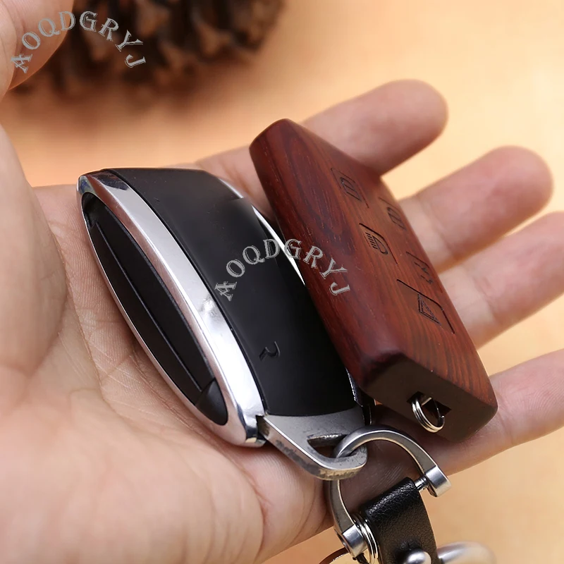 Car Styling For Jaguar XF 2008-2012 Keyless Entry Remote Control Wooden Car Key Fob Shell Case