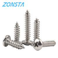 Cross Recessed Pan Head Tapping Screw M1.2 M1.4 M1.7 M2 M2.2 M2.6 M3 M3.5 M4 M5 M6 304 Stainless Steel Round Head Wood Screws