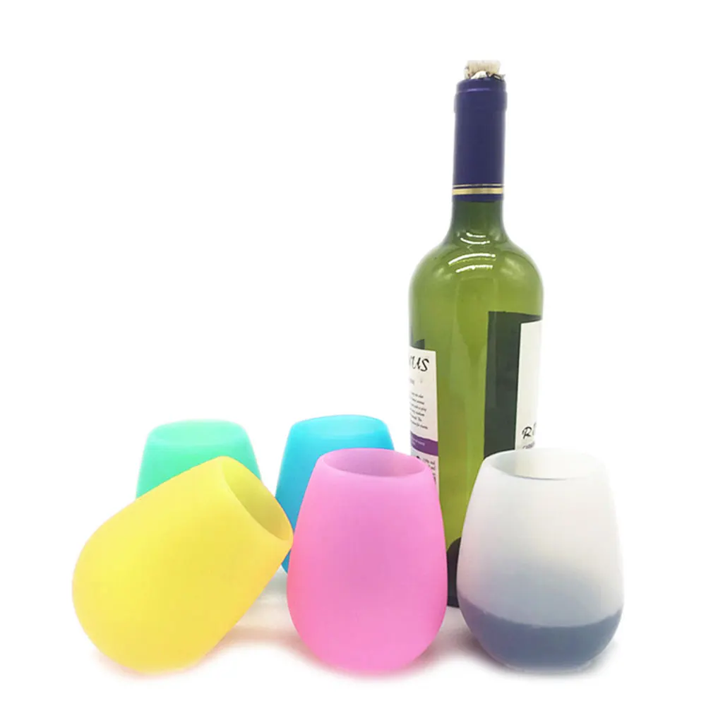SW 1PC Silicone Wine Glass Portable Silica Gel Red Wine Cup Outdoor Wine Cups for Travel Picnic Camping Anti-fall Anti-skid Cup