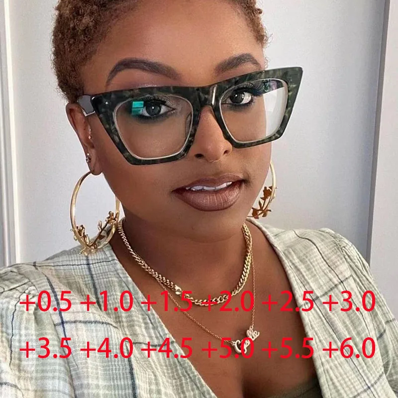 

Women Prisbyopia Glasses Green Leopard Cat Eye Big Frame Magnifying Prescription Eyewear +0.5 +1.0 +1.5 +2.0 +3.0 +4.0 +5.0 +6.0