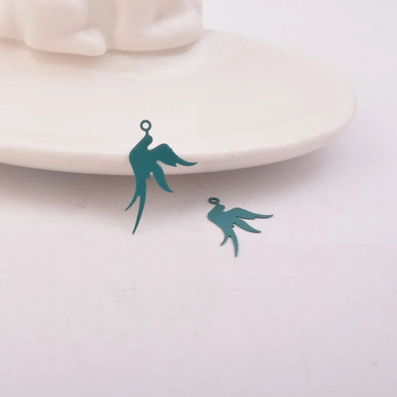 50 Stück AC3412 19*23mm Niedliche Tauben-Anhänger Fliegende Taube Anhänger – Detail 4