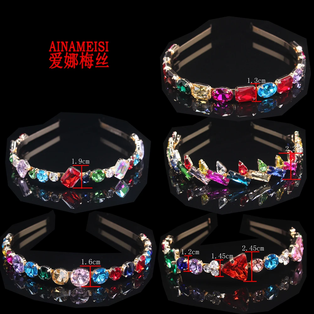 AINAMEISI Princess Crystal Hairband Lady, Girl Wedding Accessories Glass Bridal Hairband Fashion Hair  Jewelry