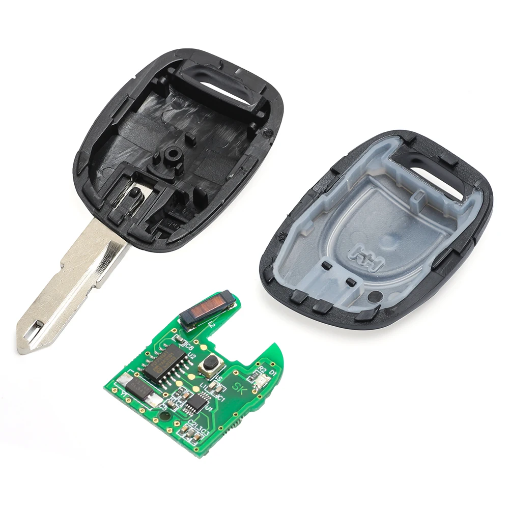 Keyecu Replacement Remote Car Key Fob 1 Button 433MHz with PCF7946 Chip for Renault Clio 2 2002-2008, for Kangoo 2002-2004
