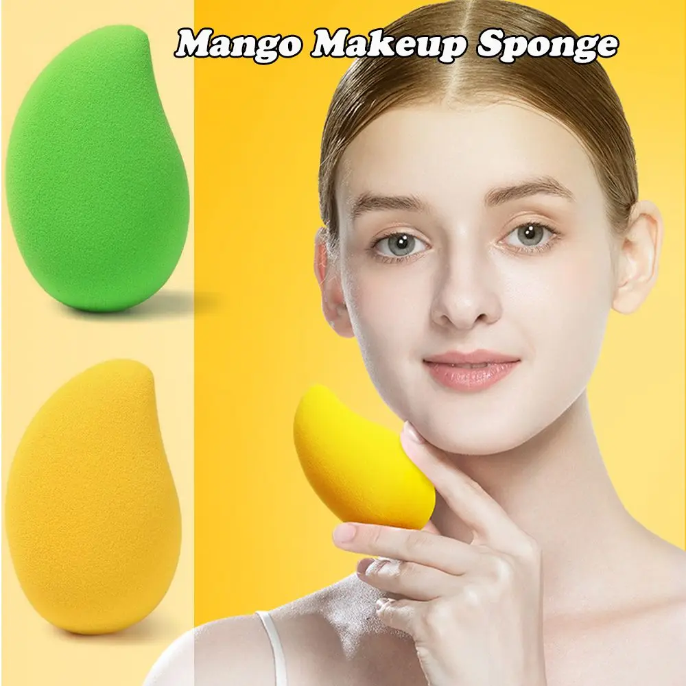 Esponja de maquillaje de Mango, utensilio de belleza para base en polvo