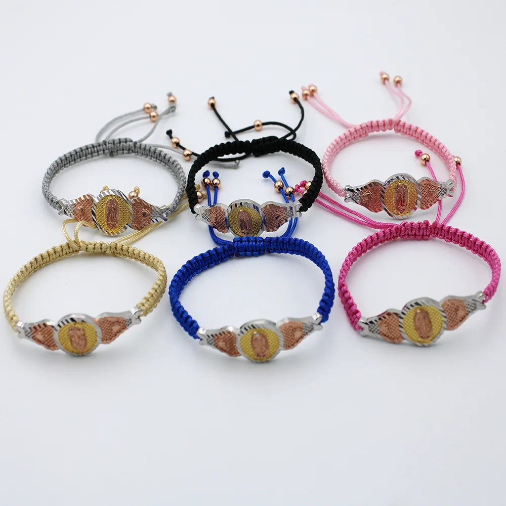 New Religious Virgin Woven Rope Geometrically Adjustable Bracelet Fashion Classic Jewelry Wholesale For Men And Women