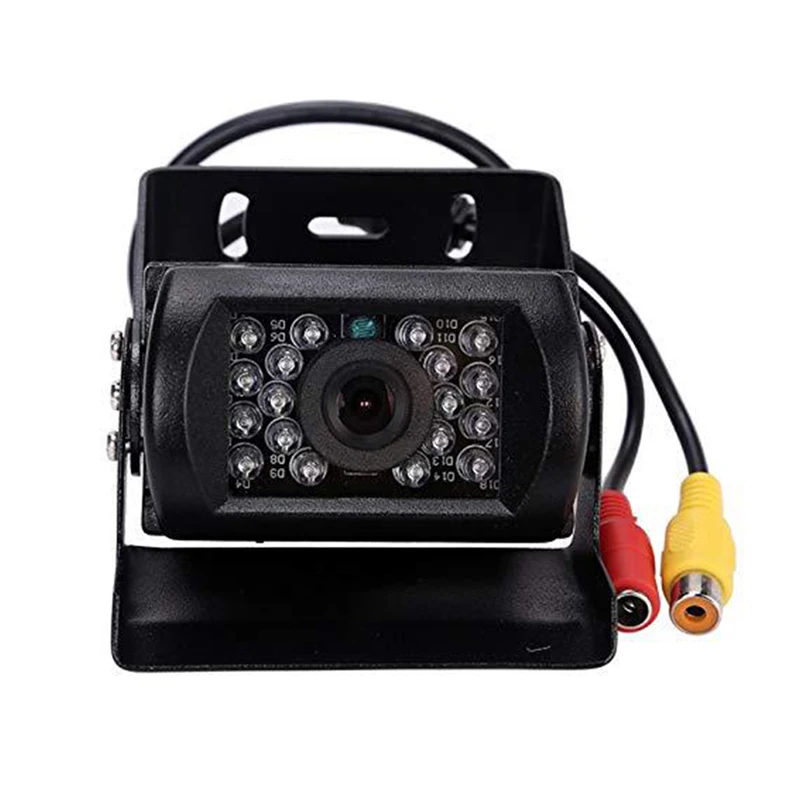 18 LED Car Reversing Camera Night Vision For 12V 24V Bus Truck Trailer Car Rear View IR Camera HD Backup Camera Waterproof