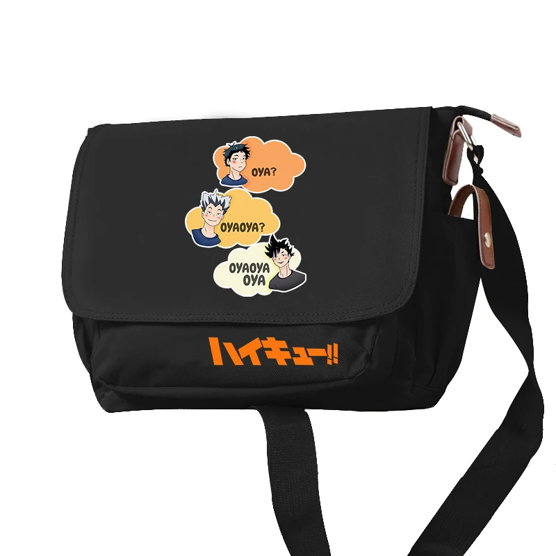 Hot Anime Haikyuu!! Borse a tracolla Cartoon Shoyo Hinata Bookbag Oxford School Bagpack studenti Messenger Bag borsa da donna