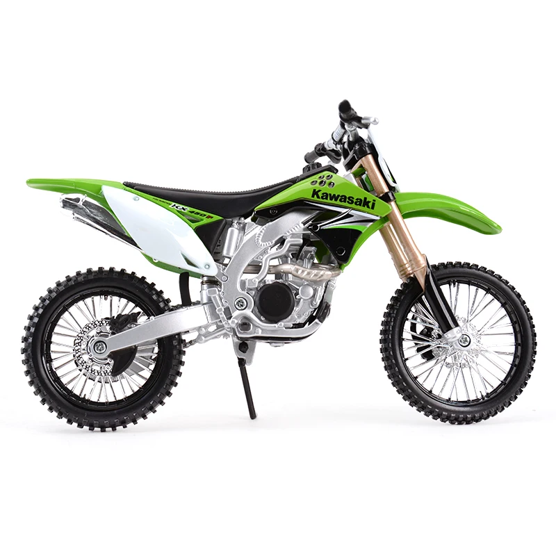 Maiisto Die Cast moto modelo brinquedos, Hobbies colecionáveis, verde, Kawasaki KX 450F, 1:12