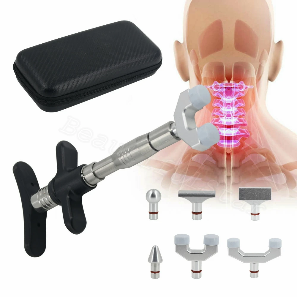 

Chiropractic Adjusting Tool Manual Gun Portable Adjustment Spinal Chiropractic Massage Gun Stainless Steel Functionhead Massager