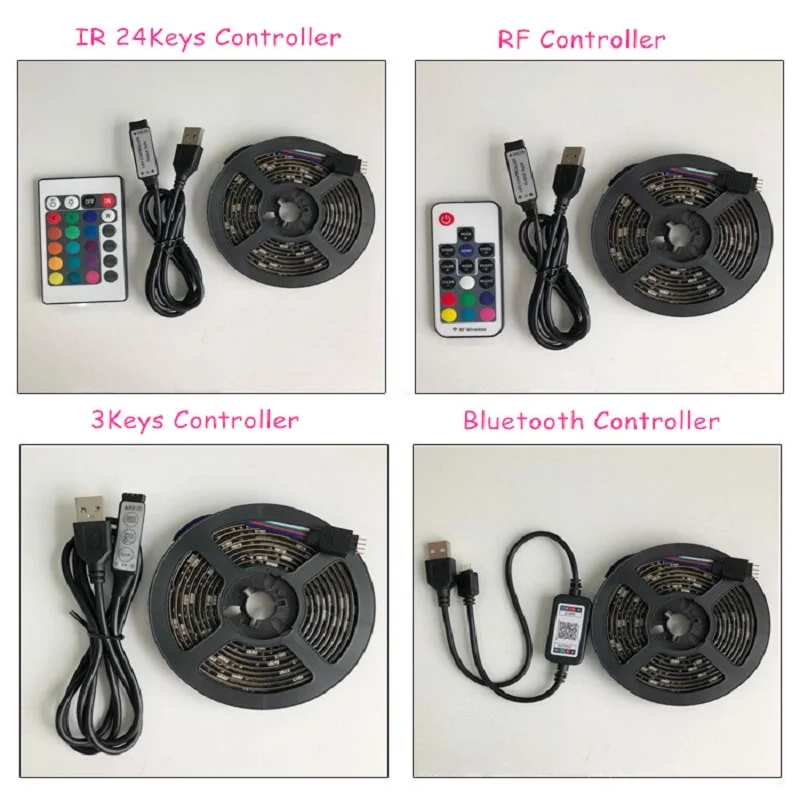 LED Strip 5050 Luminous Tape RGB TV Backlight Kitchen Lighting Diode Tape LED Strip Light Bluetooth 5 M