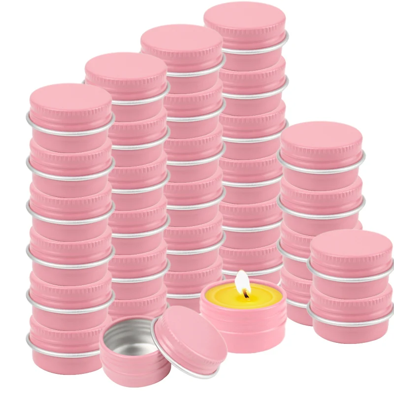 

100Pcs 5g Mini Aluminum Tin with Screw Lids Empty Cosmetic Containers for Lip Balm Cream Jar Masks Candle Jar