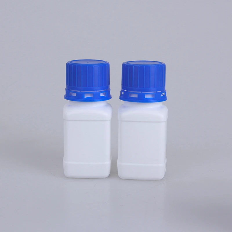 10Pcs Empty 60ML HDPE square bottle Chemical laboratory reagent liquid refillable bottle Glue Oil container leakproof