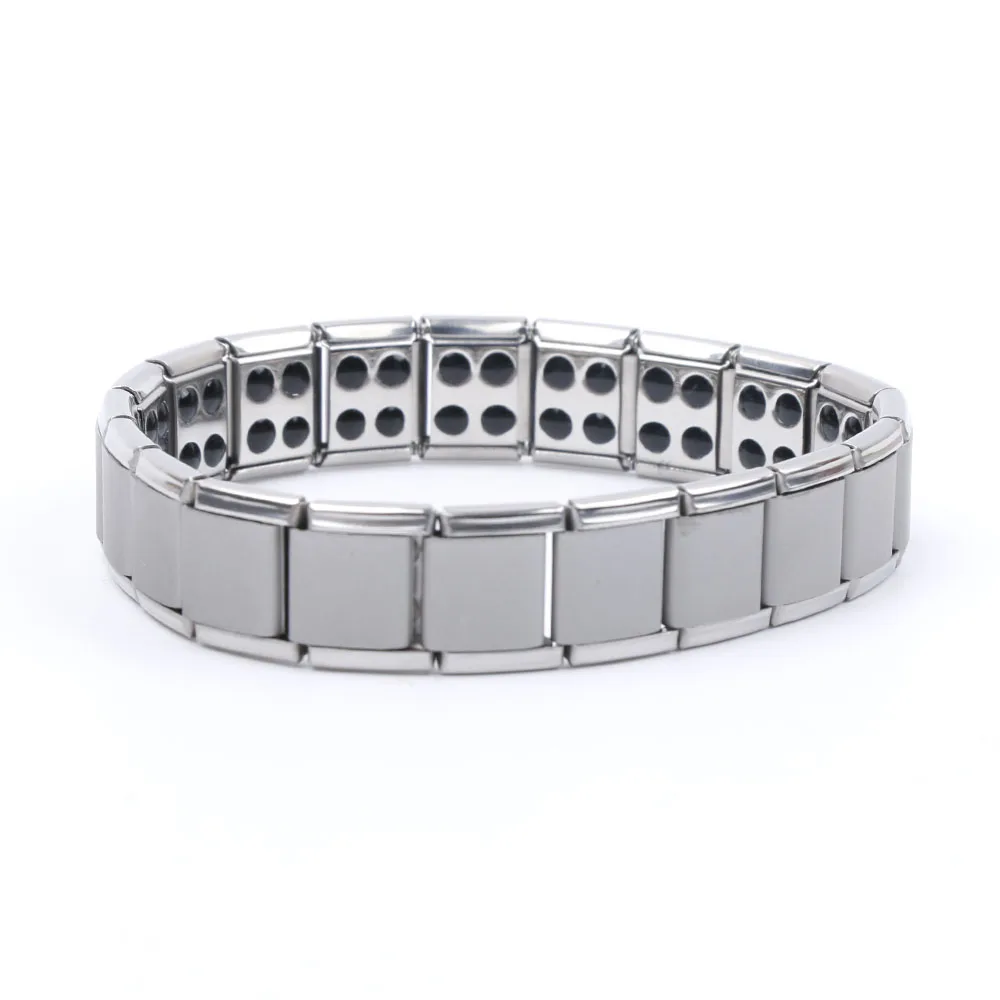 Healing Magnetic Bracelet Men Health Germanium Stretch Bracelet Jewelry Best Gift Stainless Steel Health Care Hand Chain Magnet