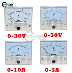 85C1 DC Analog Panel Voltmeter Ammeter Amp Volt Meter Gauge 0-30V 0-50V 0-5A 0-10A