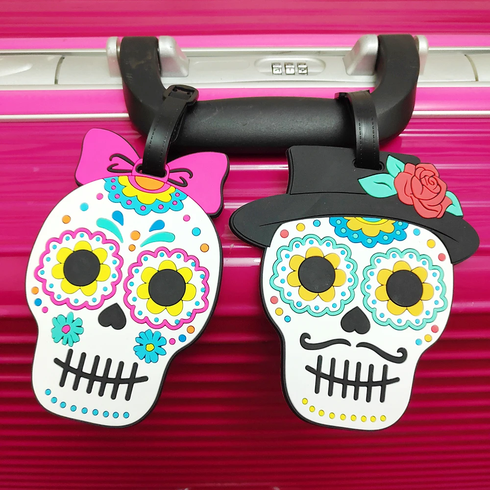 

Fashion Personality Skull Style Luggage Tag Men Women Lovers Travel Suitcase ID Address Holder Baggage Boarding Portable Label
