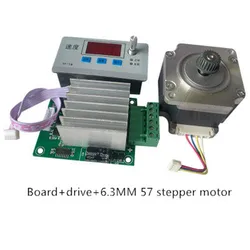 Stepper Motor Driver Control Board and 8mm 6.3mm 57 Stepper motor Reversal/Pulse/Speed Regulation/Module/Speed Display