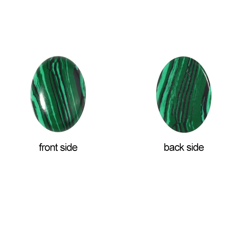 10pcs Natural Stone Oval Flatback 10x14/13x18/18x25mm Malachite Cabochon For DIY Jewelry Making Earring/Barcelet Accessories