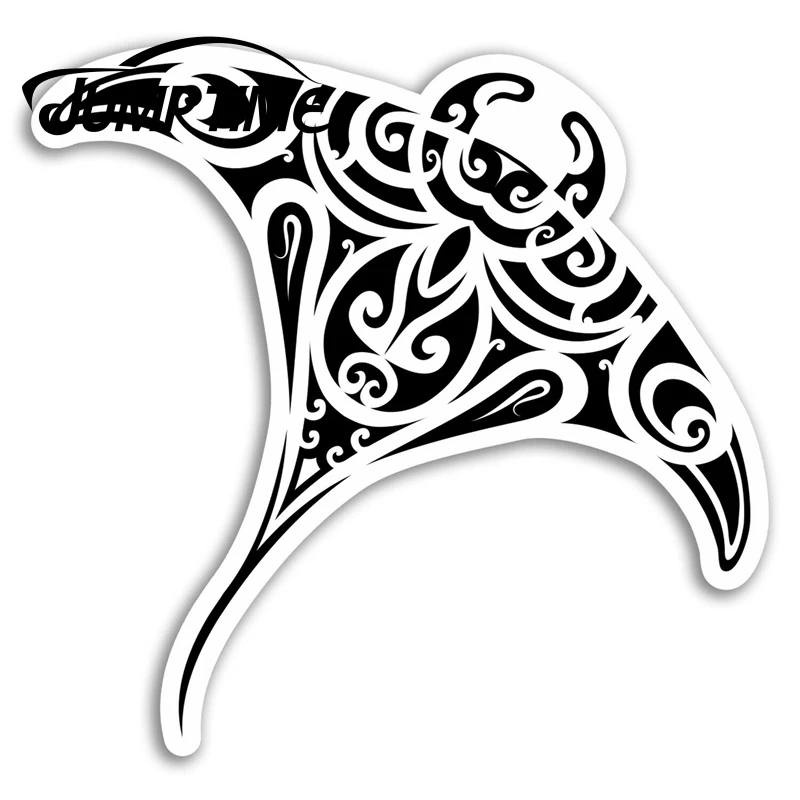 Jump Time   Tribal Manta Ray Vinyl Stickers Ocean Surfer Sticker Laptop Car Assessoires Window Decals Car Wrap DIY