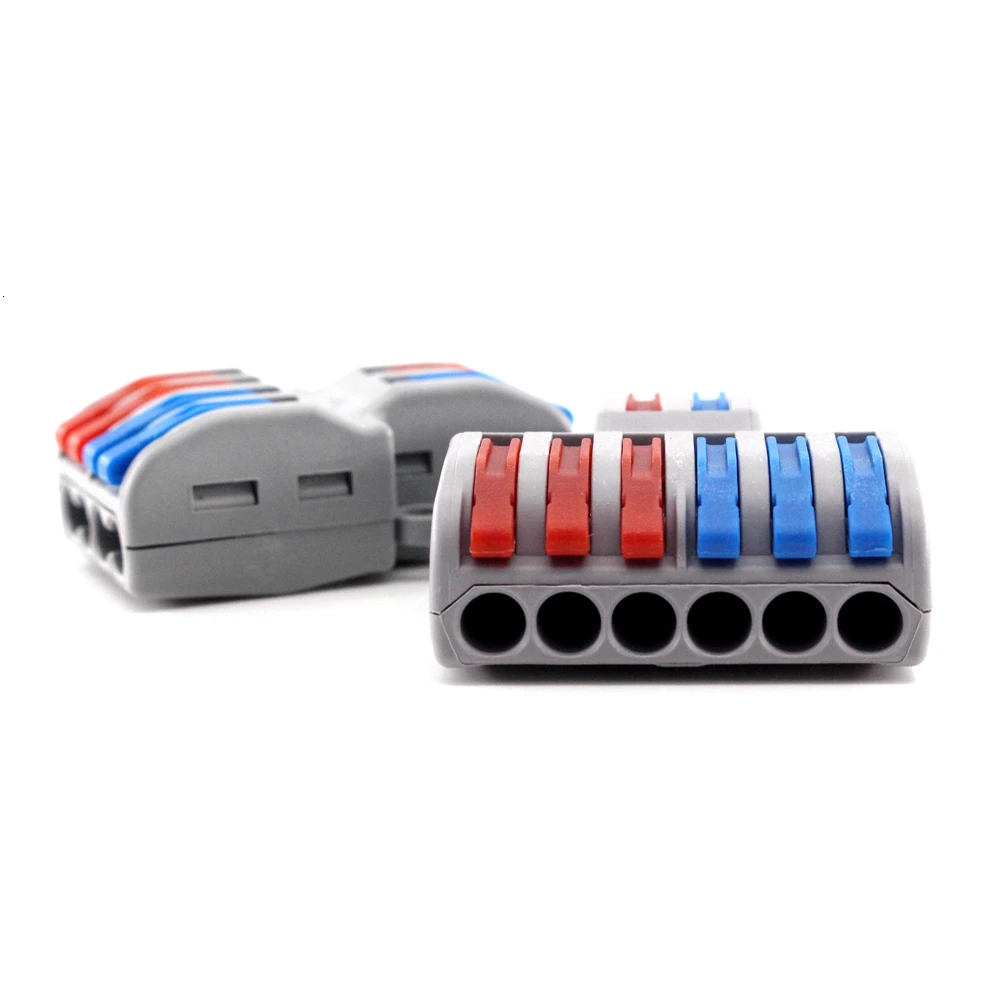 New Type Wire Connector 2 In 4/6 Out Wire Splitter Terminal Electrico Block Compact Wiring Splicing Conector Eletrico