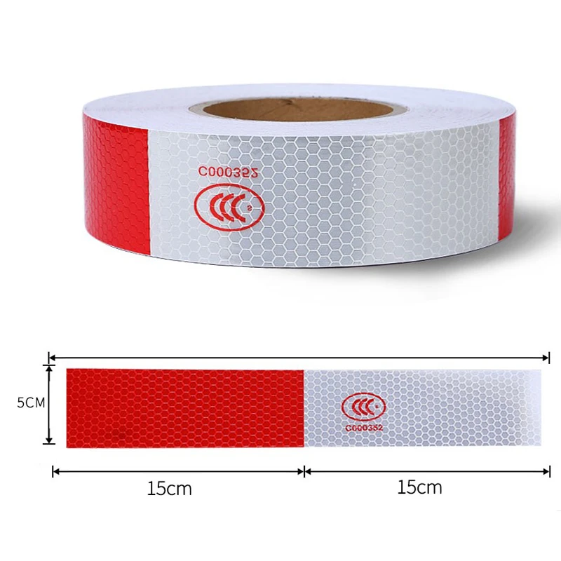 Reflective Safety Warning Conspicuity Tape Film Sticker Stickers Car Truck Motorcycle Cycling Reflective Tape