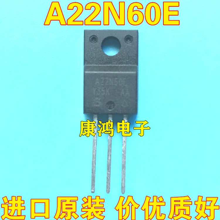 Original 5pcs/  A22N60E 22N60 TO-220F MOS 22A 600V