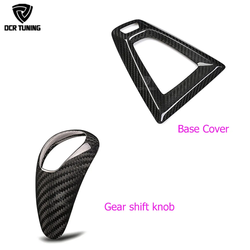 Carbon fiber Gear Shift Konb Cover and Base Cover For BMW M2 F87 M3 F80 M4 F82 F83 car sticker Gear Surround Cover interior trim