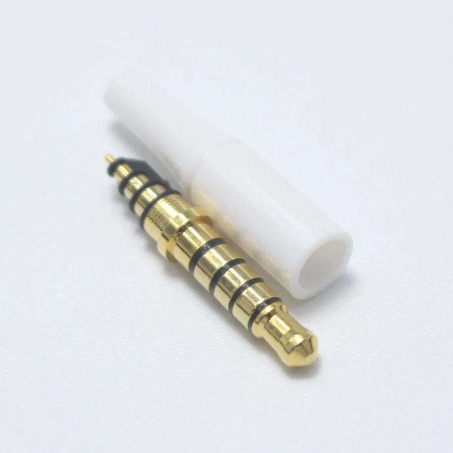 4pcs 3.5mm 3Pole 4Pole 5Pole Stereo Male Plug 2 in 1 Gold-plated Mic DIY Repair Parts for Huawei Samsung Sony PC Taplop