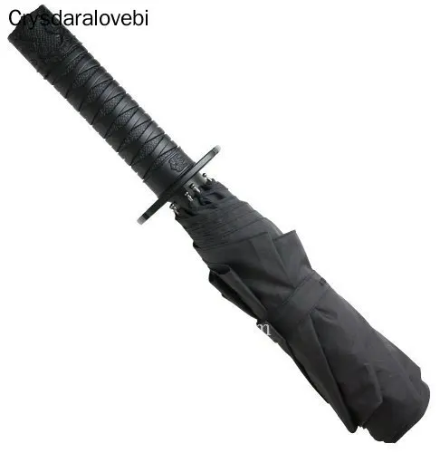 New Arrival Samurai Katana Shape Umbrella Designed with Comfortable Samurai Sword Handle (Black)