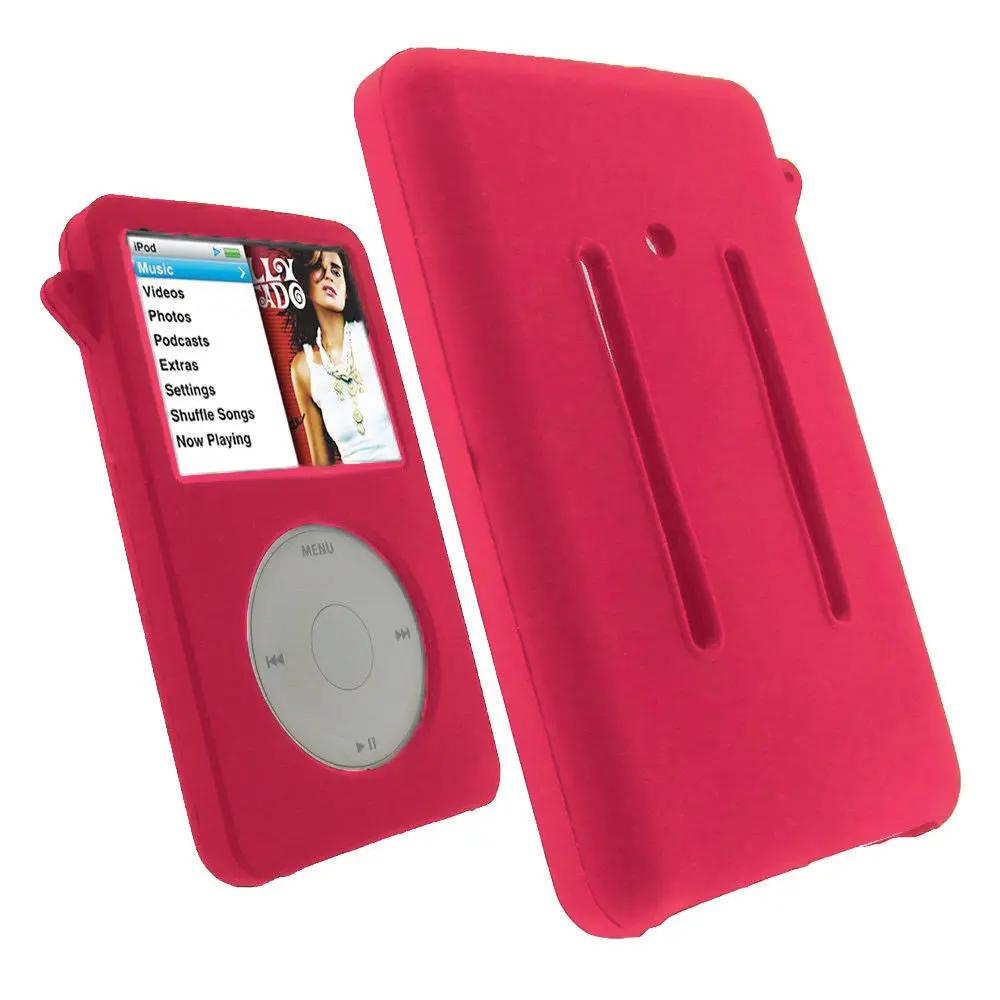 Custodia in Silicone per Apple iPod Classic, 6th, 7th, 80GB, 120GB, 160GB, Video 5th, 30GB, Cover Holder, spessore 10.5mm