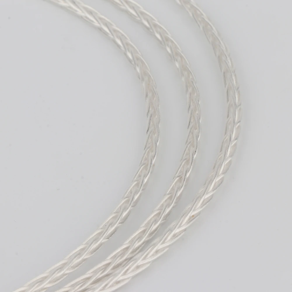 Fone de ouvido de áudio hifi prata pura 2.5mm a 2.5mm plugue balanceado cabo de áudio atualização fone de ouvido cabo de fio de celular