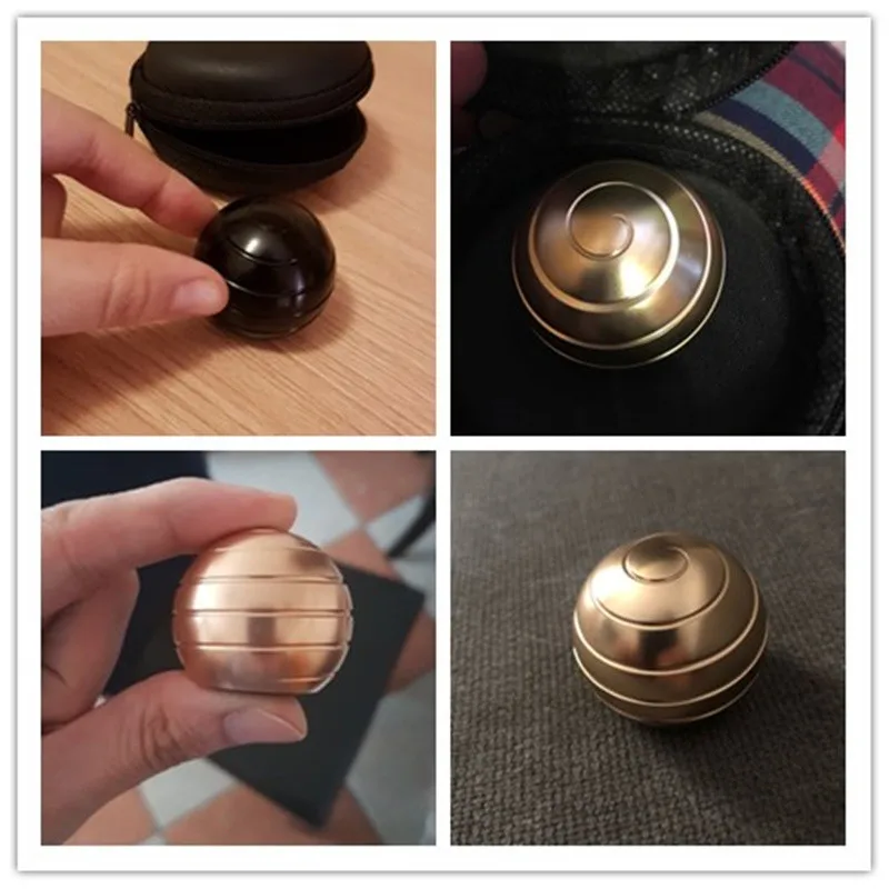 Anti Stress Fingertip Toy Desktop Stress Relief Toy Metal Decompression Hypnosis Rotary Gyro Fidget Toy Kinetic Round Spinner