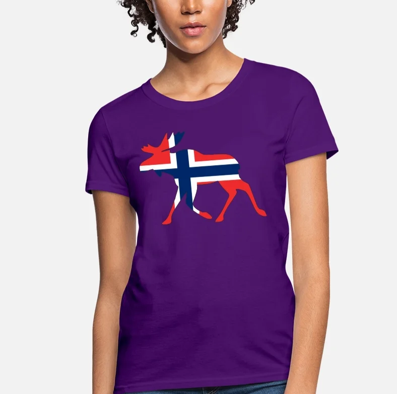 Scandinavia Norway Moose Flag ELK Women\'s T-Shirt